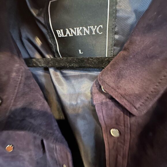 BlankNYC Suede Black Leather Jacket Shirt Men’s Size Large - Picture 11 of 11